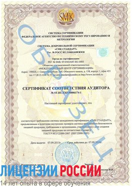 Образец сертификата соответствия аудитора №ST.RU.EXP.00006174-1 Вольно-Надеждинское Сертификат ISO 22000